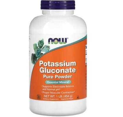 Калію глюконат NOW Potassium Gluconate порошок, 454 г