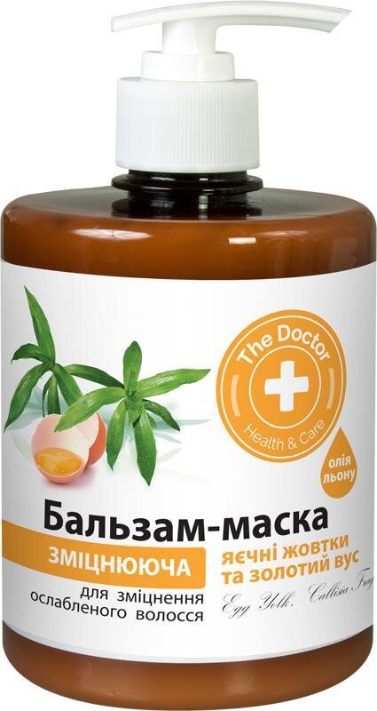 Бальзам-маска для волосся The Doctor Яєчні жовтки і золотий вус, 500 мл