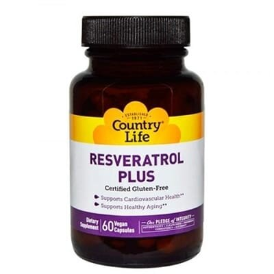 Ресвератрол плюс Country Life Resveratrol Plus, 60 капсул