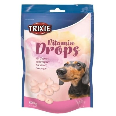 Ласощі для собак Trixie 31643 Vitamin Drops з йогуртом, 200 г