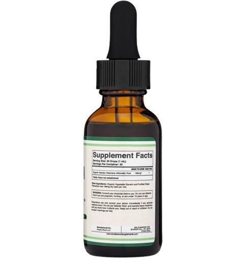 Валеріани корінь Double Wood Valerian Root Drops 168 мг в 1 мл, 30 мл