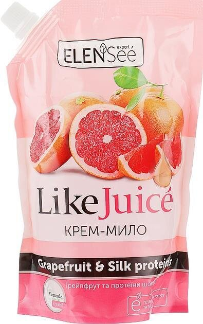 Крем-мило рідке Elensee Like Juice Грейпфрут та протеїни шовку дой-пак, 450 мл
