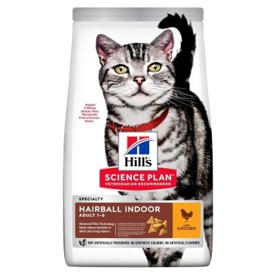 Корм сухий Hill's Science Plan Feline Adult Indoor Cat для дорослих кішок, що живуть в домашніх умовах, зі смаком курки, 300 г