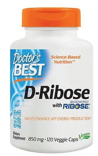Д-рибоза Doctor's Best D-Ribose with BioEnergy Ribose 850 мг, 120 веганских капсул