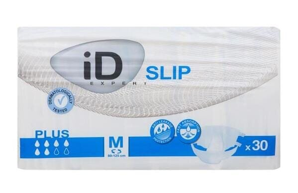 Підгузки для дорослих iD Expert Slip Plus, розмір M, 80-125 см, 30 штук