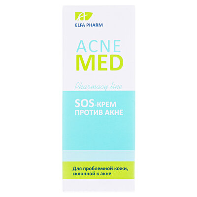 Крем для обличчя Elfa Pharm Acne Med SOS проти акне, 15 мл