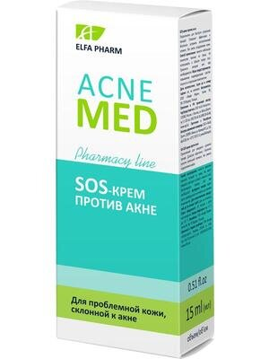 Крем для обличчя Elfa Pharm Acne Med SOS проти акне, 15 мл