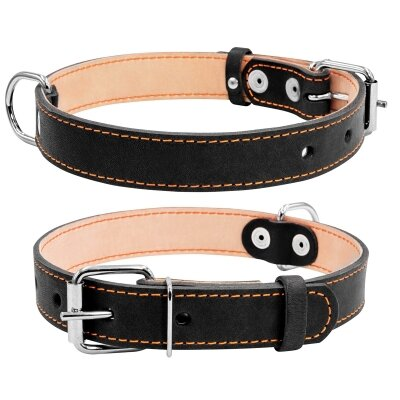 Нашийник Collar 02291 подвійний, ширина 25 мм, довжина 38-50 см, чорний
