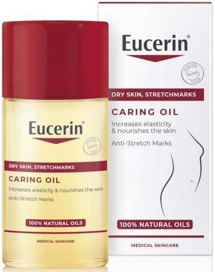 Олія для тіла Eucerin натуральна для підвищення еластичності шкіри та боротьби з розтяжками (63178), 125мл