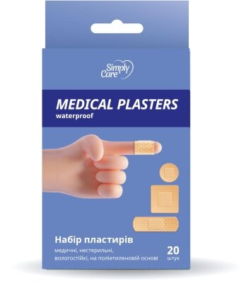 Набір пластирів Simply Care на полімерній основі, 20 штук