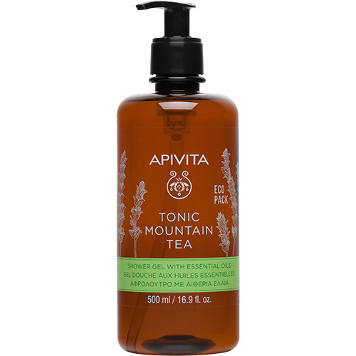 Гель для душу Apivita Tonic Mountain Tea з ефірними оліями, 500 мл
