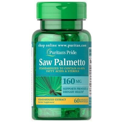 Со Пальметто Puritan's Pride Saw Palmetto 160 мг, 60 капсул