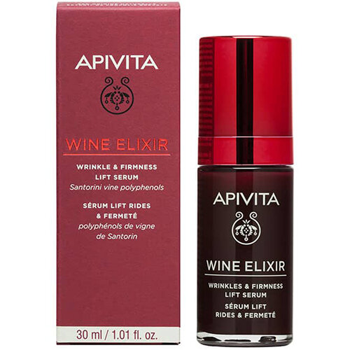 Сироватка-ліфтинг для обличчя Apivita Wine Elixir для боротьби зі зморшками та підвищення пружності, 30 мл