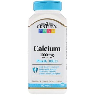 Кальцій 1000 мг + D3 21st Century Calcium Plus D3, 90 капсул