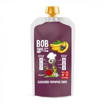 Пюре фруктове Bob Snail Chef бананово-чорничне, 400 г