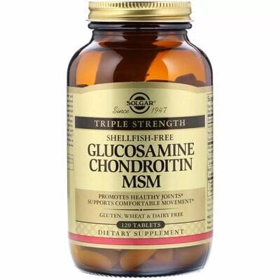 Глюкозамін хондроїтин МСМ Solgar Glucosamine Chondroitin MSM Triple Strength таблетки №120