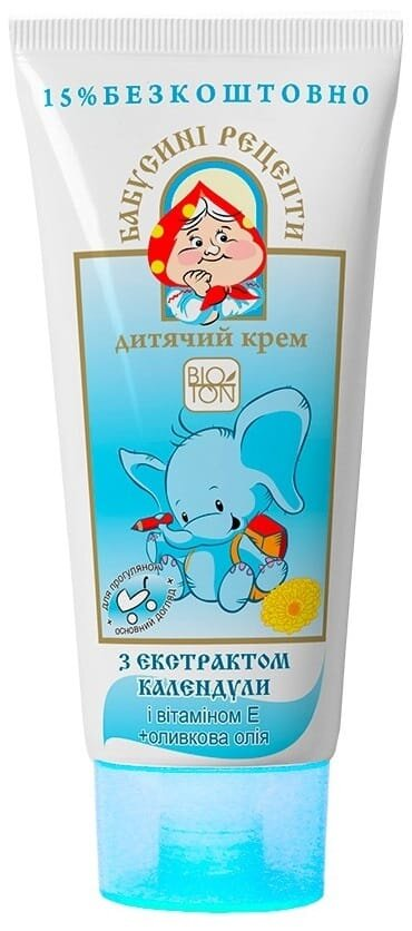 Крем дитячий Bioton Cosmetics Бабусині рецепти з екстрактом календули, 75 мл