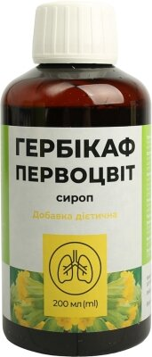 Гербікаф Fidem Pharm Первоцвіт сироп по 200 мл у флак.