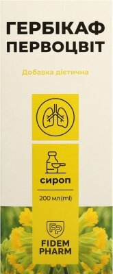Гербікаф Fidem Pharm Первоцвіт сироп по 200 мл у флак.