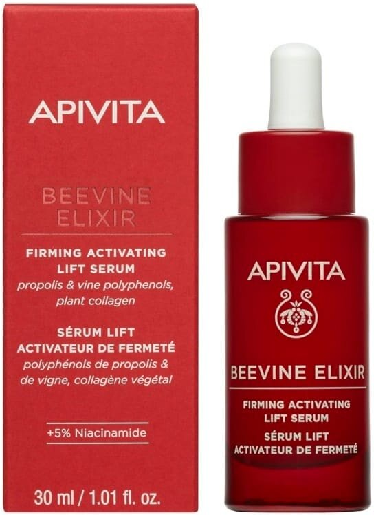 Сироватка-ліфтинг для обличчя Apivita Beevine Elixir активуюча для підвищення пружності, 30 мл