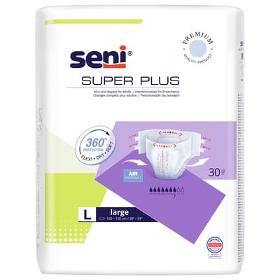 Підгузки для дорослих Seni Super Plus large, розмір L, 30 штук