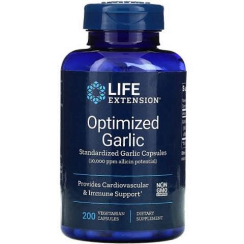 Часник Life Extension Optimized Garlic, 200 веганських капсул
