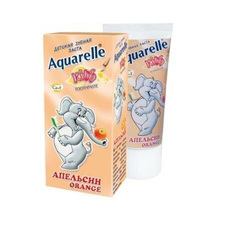 Зубна паста Aquarelle Kids Апельсин дитяча, 50 мл