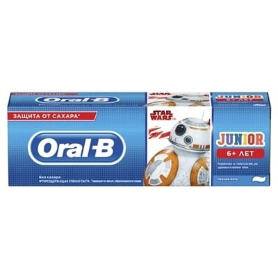 Зубна паста Oral-B Junior Star Wars ніжна м'ята, 75 мл