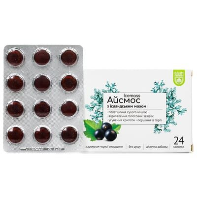 Айсмос Baum Pharm з чорною смородиною пастилки №24 (12х2)