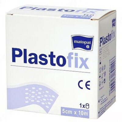 Стрічка самоклеюча Mаtораt Plastofix для фіксації пов'язок, на нетканій основі 5 см x 10 м, 1 штука