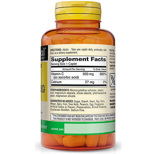 Вітамін С Mason Natural Delayed Release Vitamin C 500, 100 каплет