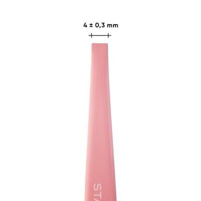 Пінцет для брів Staleks Beauty & Care 11 TBC-11/1, тип 1 рожевий