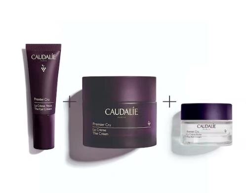 Набір Caudalie Premier Cru 2022 (Крем для очей 5мл, Крем для обличчя 50мл, Крем Річ 15мл)
