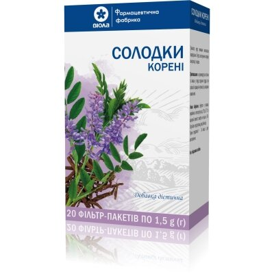 Солодки корені Віола по 1,5 г №20 у філ-пак.