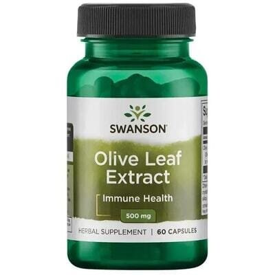 Екстракт листя оливи Swanson Olive Leaf Extract 500 мг (20% Oleuropein), 60 капсул