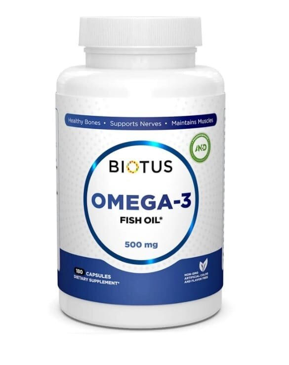 Омега-3 Biotus Omega-3 Fish Oil ісландський риб'ячий жир капсули №180