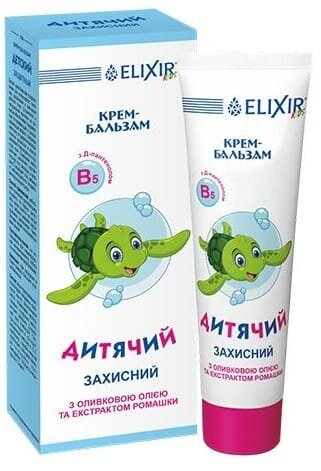 Крем-бальзам Elixir Еліксир Дитячий захисний з оливковою олією і екстрактом ромашки, 75 мл