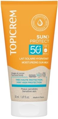 Молочко для обличчя та тіла Topicrem Sun Protect SPF50+ сонцезахисне зволожувальне, 50 мл