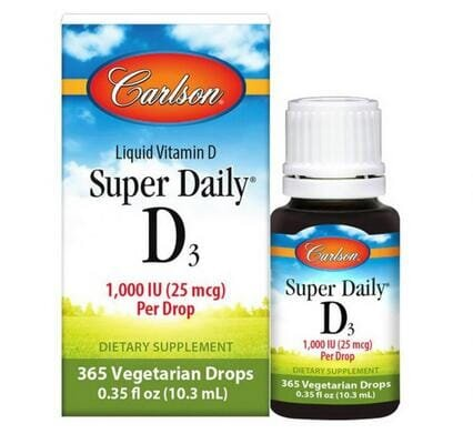 Вітамін D3 Carlson Labs Super Daily Vitamin D3 1000 МО, 10.3 мл