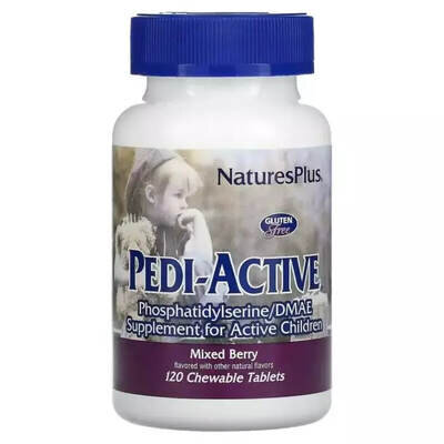 Комплекс для активних дітей (Фосфатидилсерин і DMAE) Nature's Plus Pedi-Active жувальні таблетки №120