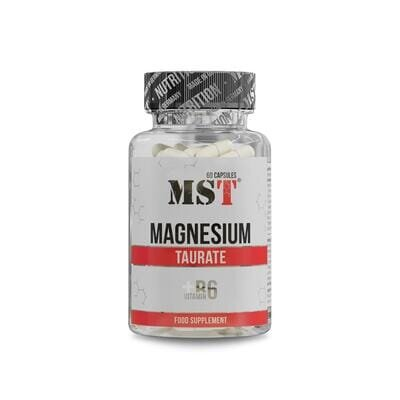 Магній таурат + вітамін B6 MST Nutrition Magnesium Taurate + Vitamin B6, 60 капсул