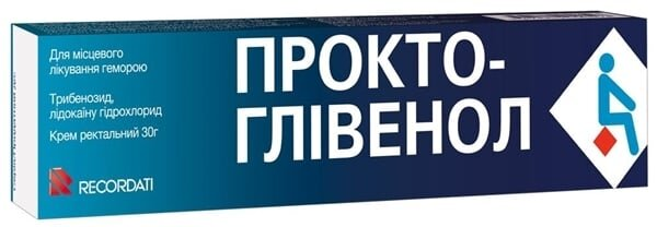 Прокто-глівенол крем рект. по 30 г у тубах з насад.