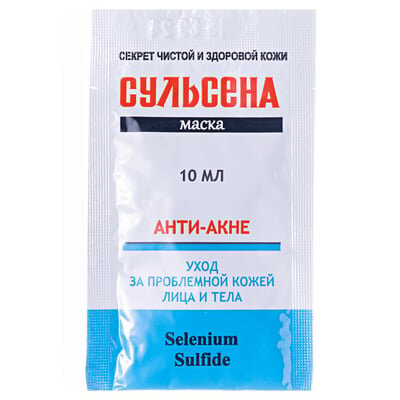 Маска для обличчя і тіла Сульсена Анти-акне для проблемної шкіри, саше 10 мл