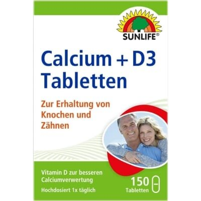 Вітаміни Sunlife Calcium 400 mg + D3 5 µg таблетки №150