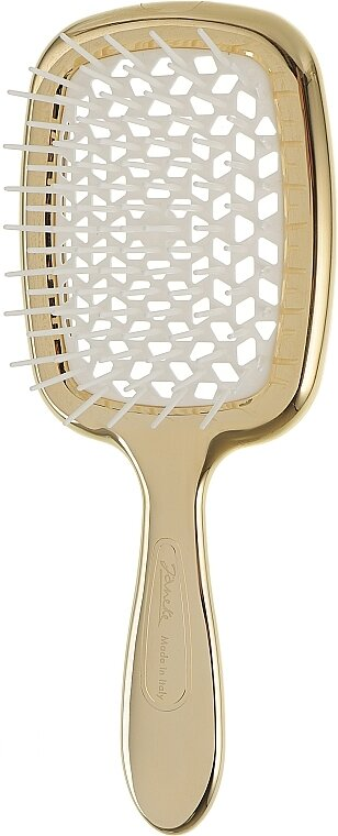 Щітка Janeke Superbrush для волосся, золото з білим
