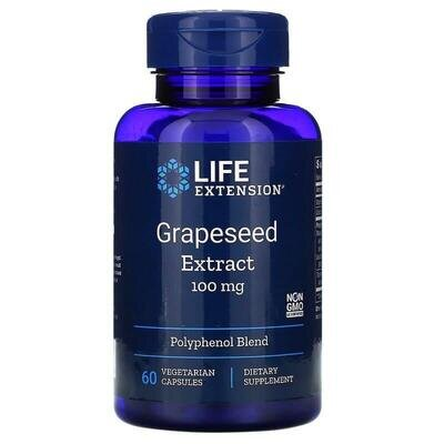 Екстракт виноградних кісточок Life Extension Grapeseed Extract 100 мг, 60 капсул
