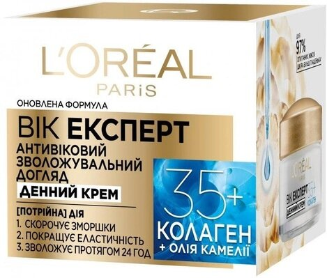 Крем для обличчя L'Oreal Paris Вік Експерт 35+ денний антивіковий догляд проти зморщок, 50 мл
