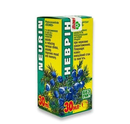 Неврін фітоконцентрат по 30 мл у флак.