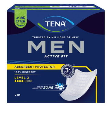 Прокладки урологічні для чоловіків Tena Men Active Fit Level 2, 10 штук