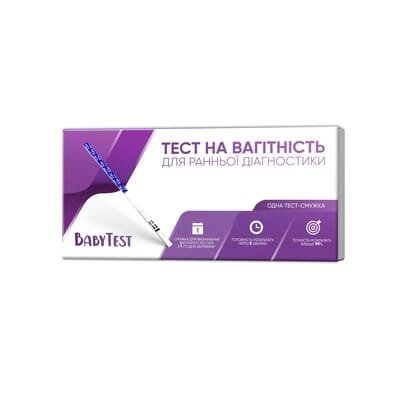 Тест-смужка Baby test для визначення вагітності 4 мм, 1 штука